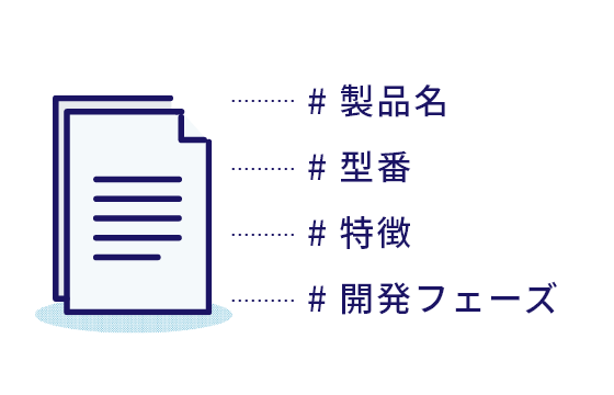 成果物に＃タグをぺたぺた